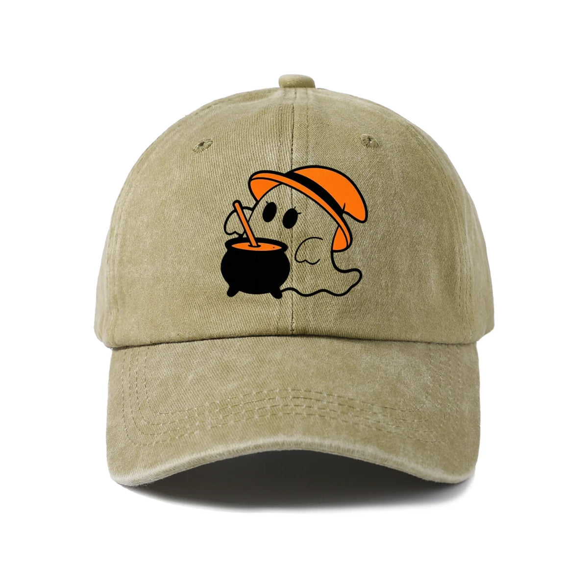 Ghost with Umbrella Graphic Baseball Cap