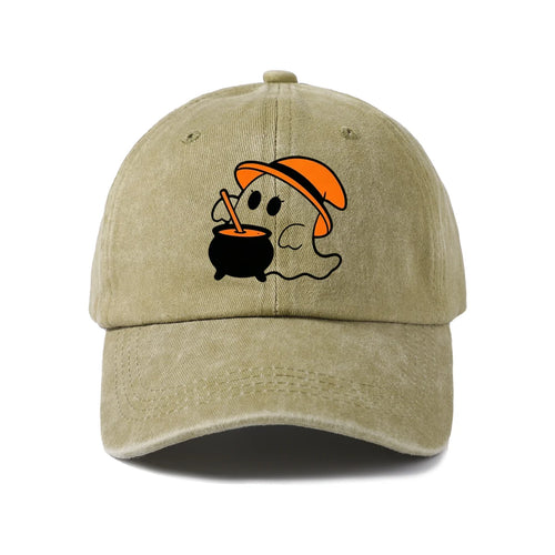 Ghost with Umbrella Graphic Baseball Cap