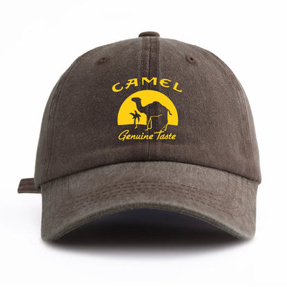 CAMEL Print Washed Baseball Cap For Adults