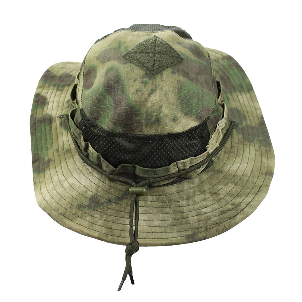 Camouflage Enthusiasts Square Pocket Camo Bonnie Cap US Bucket Benny Hats