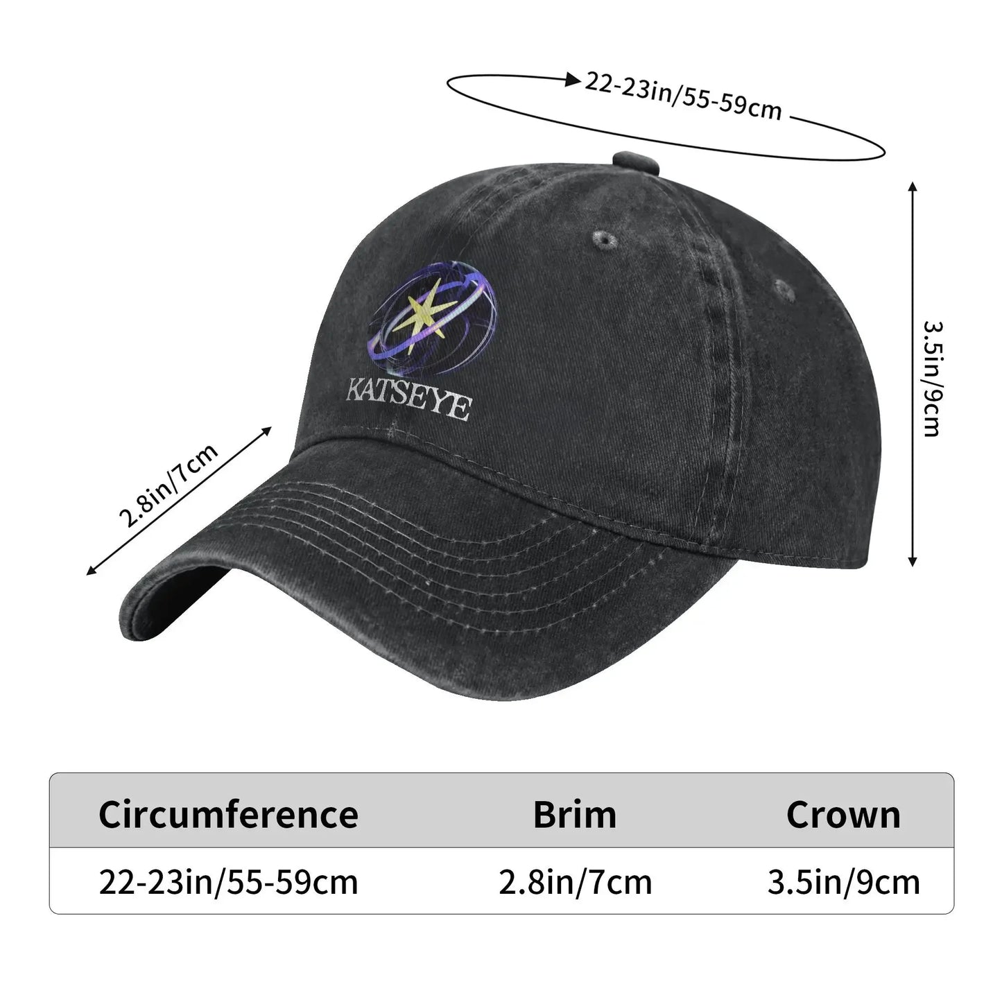 Washed Baseball Cap Katseye Cover Logo Summer Hip Hop Hats For Female Male