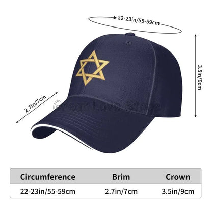 Star of David Baseball Cap Luxury Brand All Seasons Travel