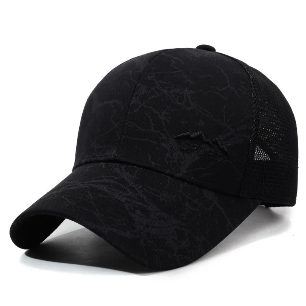 New Style Unisex Marble Print Mesh Baseball Cap