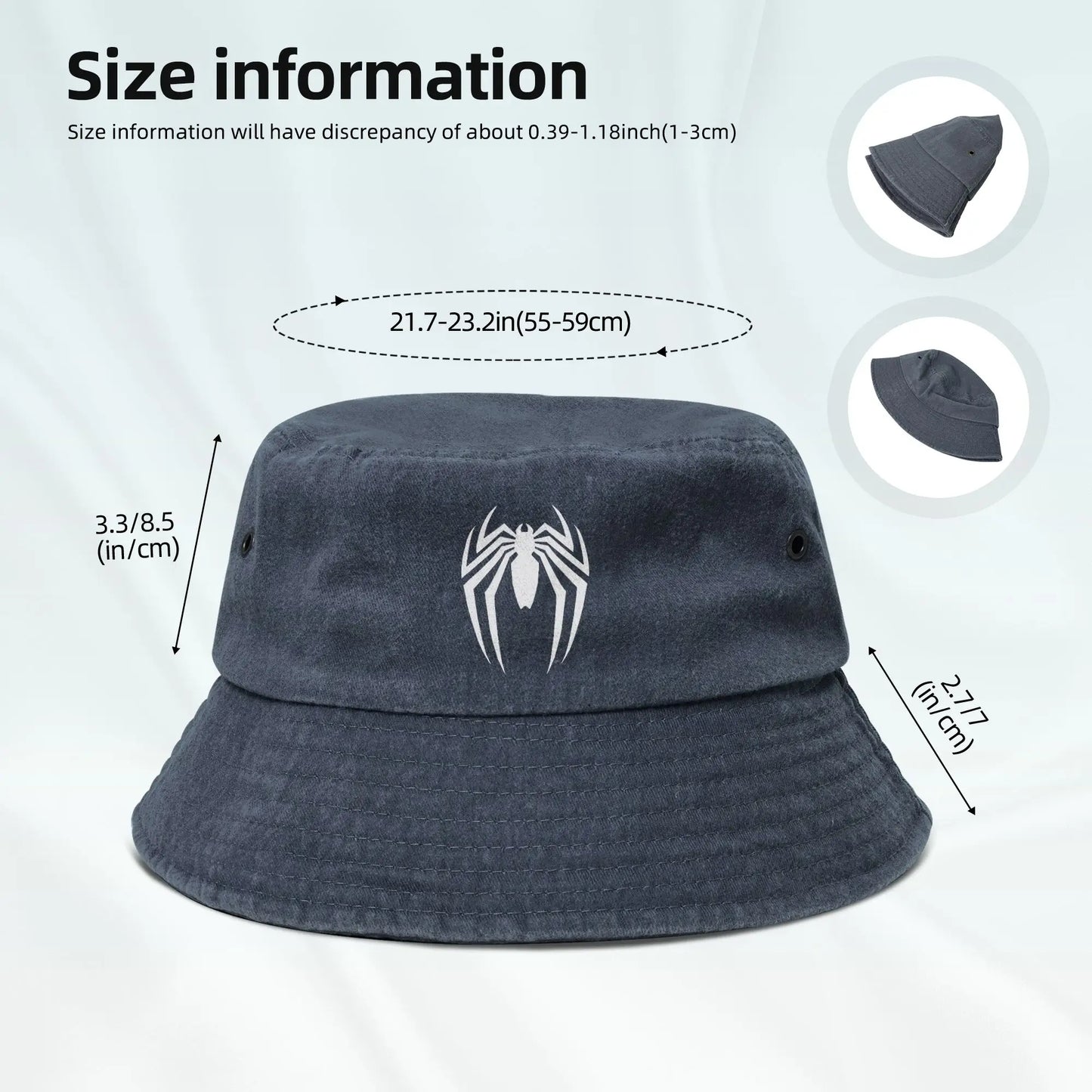 Spider Hot Summer Headwear Lightweight Bucket Hats