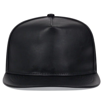 Solid Leather Snapback Hat Men Women Adjustable Baseball Cap Sport Hip Hop Golf Caps Male Female