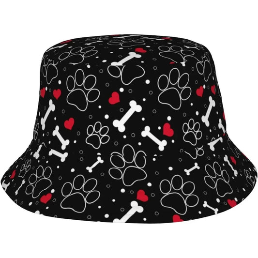 Dog Paw Fisherman Cap Hip Hop Gorras Summer Unisex Printing Bucket Hat