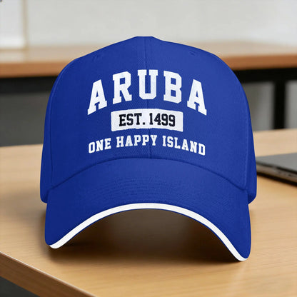 Spring Casual Baseball Cap Vintage Varsity Aruba Outdoor Gym Trucker Hat