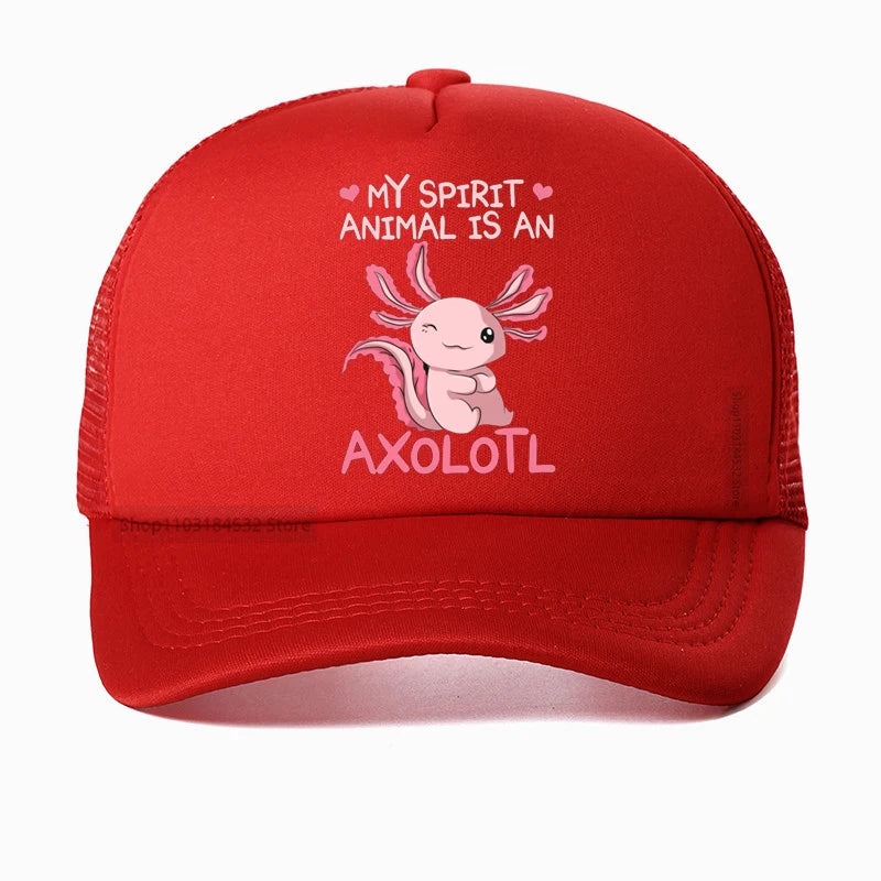 Korean My Spirit Animal Is An Axolotl Funny Baseball Cap