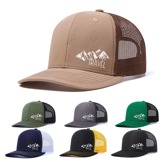 Peak TRAVEL Curved Adult Baseball Cap for Men Women Outdoor Mesh Duck Hat
