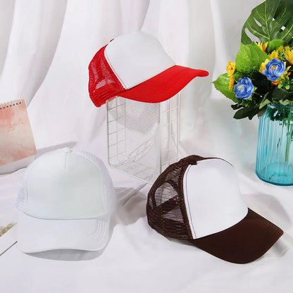 Unisex Plain Baseball Cap Fashion Adjustable Trucker Baseball Cap Men Women
