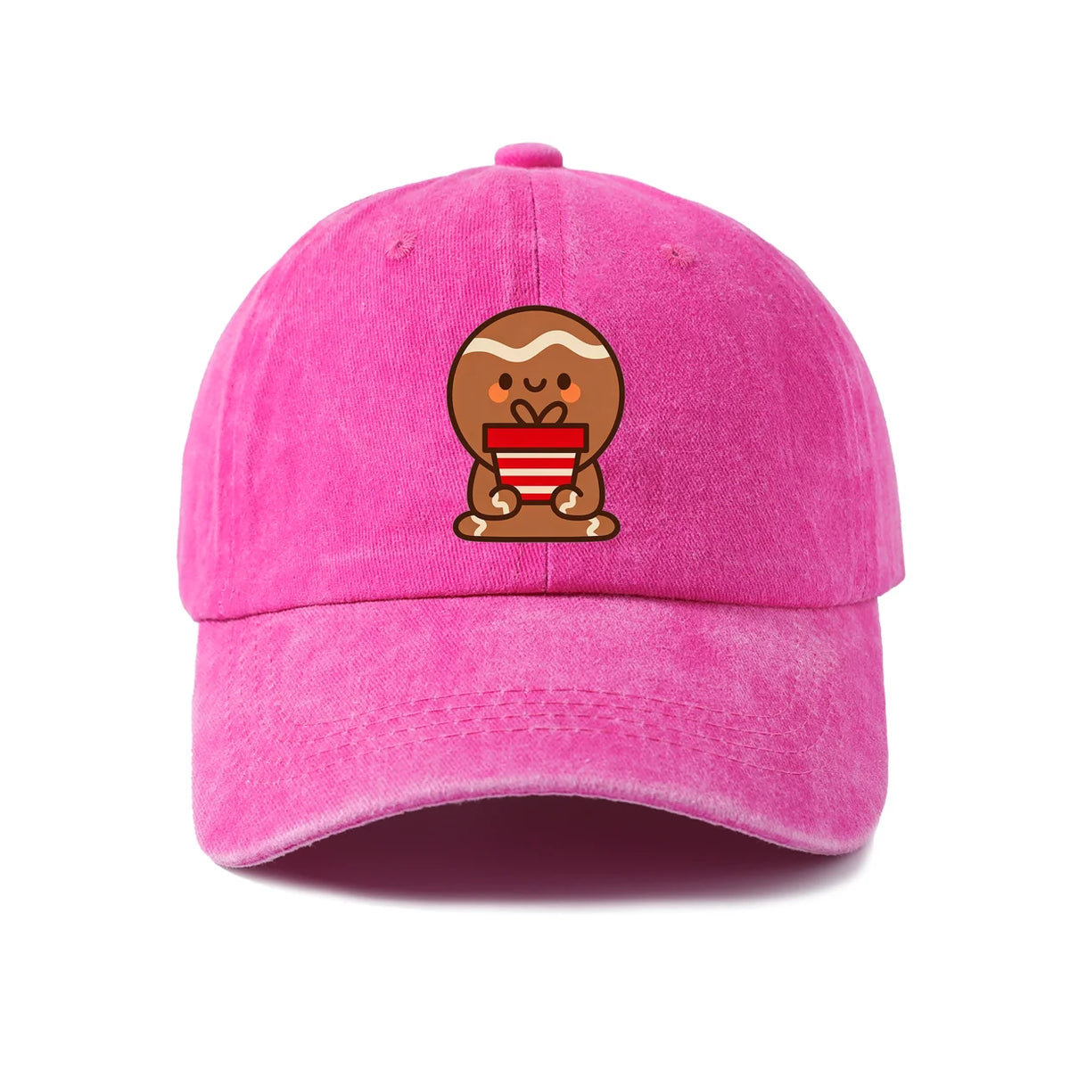 Smiling Gingerbread Man Baseball Cap