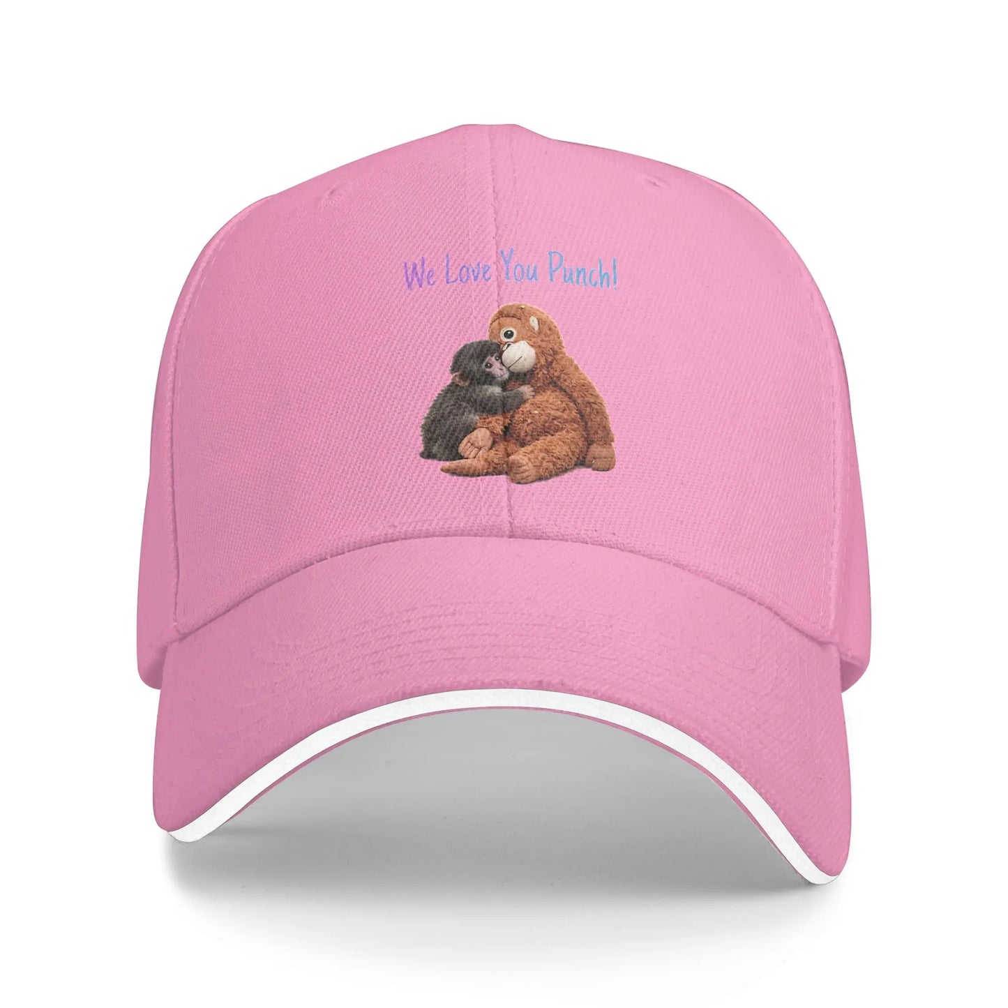 Baseball Cap Punch Baby Monkey Hugging Orangutan Plushie Viral Cute Monkey For Men