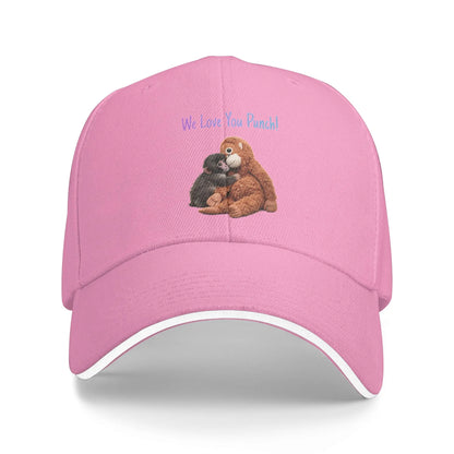 Baseball Cap Punch Baby Monkey Hugging Orangutan Plushie Viral Cute Monkey For Men