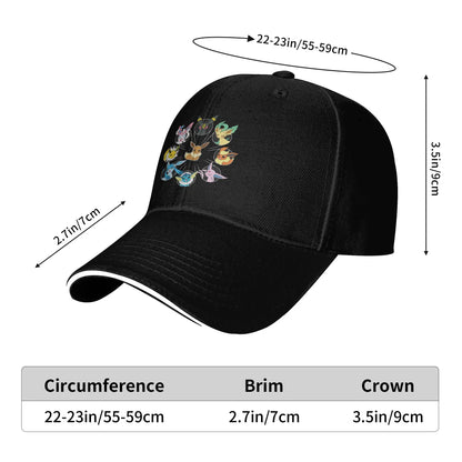 Pokemon Eevee Evolution Circle Casual Baseball Cap
