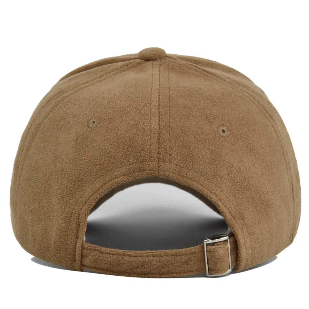 Fashion Suede Baseball Caps For Men Women Autumn Winter Solid Retro