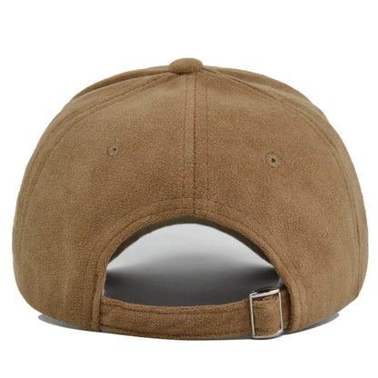 Fashion Suede Baseball Caps For Men Women Autumn Winter Solid Retro