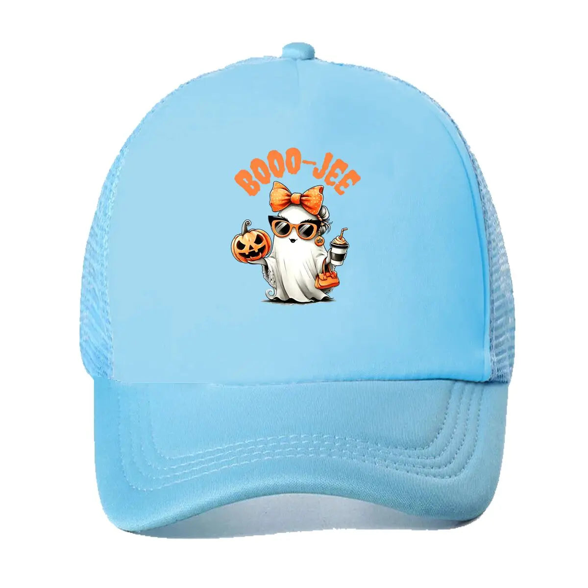 Breathable Halloween Booo - Jee Ghost Pumpkin Baseball Cap