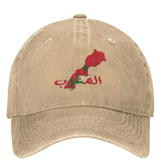 Morocco Map And Flag Casual Baseball Cap