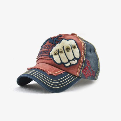 Fashion Baseball Cap For Men Women Rivet Letter Embroidery Unisex Soft Brim