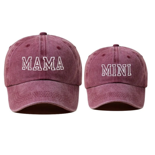 MAMA MINI Embroidery Caps Vintage Adjustable Baseball Cap