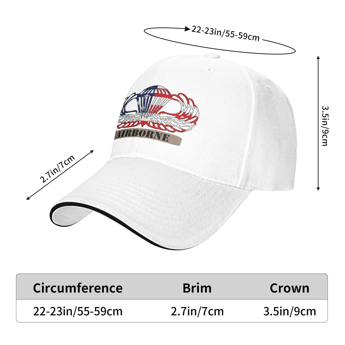 Airborne Paratrooper Jump Wings Baseball Cap