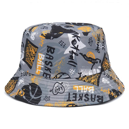 Panama Bucket Hats Animal Letter Print Fisherman Hat For Women Men