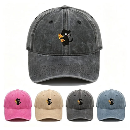 Pizza Cat Corduroy Baseball Cap
