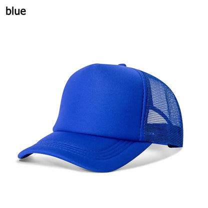 Unisex Plain Baseball Cap Fashion Adjustable Trucker Baseball Cap Men Women