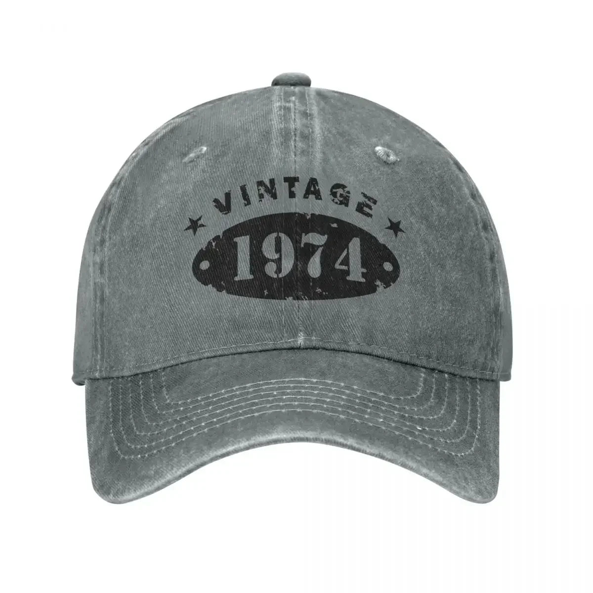 50 Years Old Retro 1974 People Baseball Caps Merchandise Classic Distressed Denim Washed