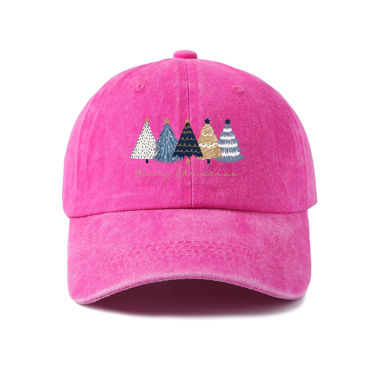 Vintage Washed Baseball Cap with Eee Merry Graphic