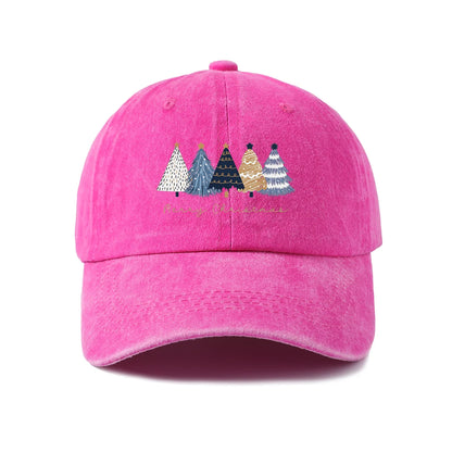 Vintage Washed Baseball Cap with Eee Merry Graphic