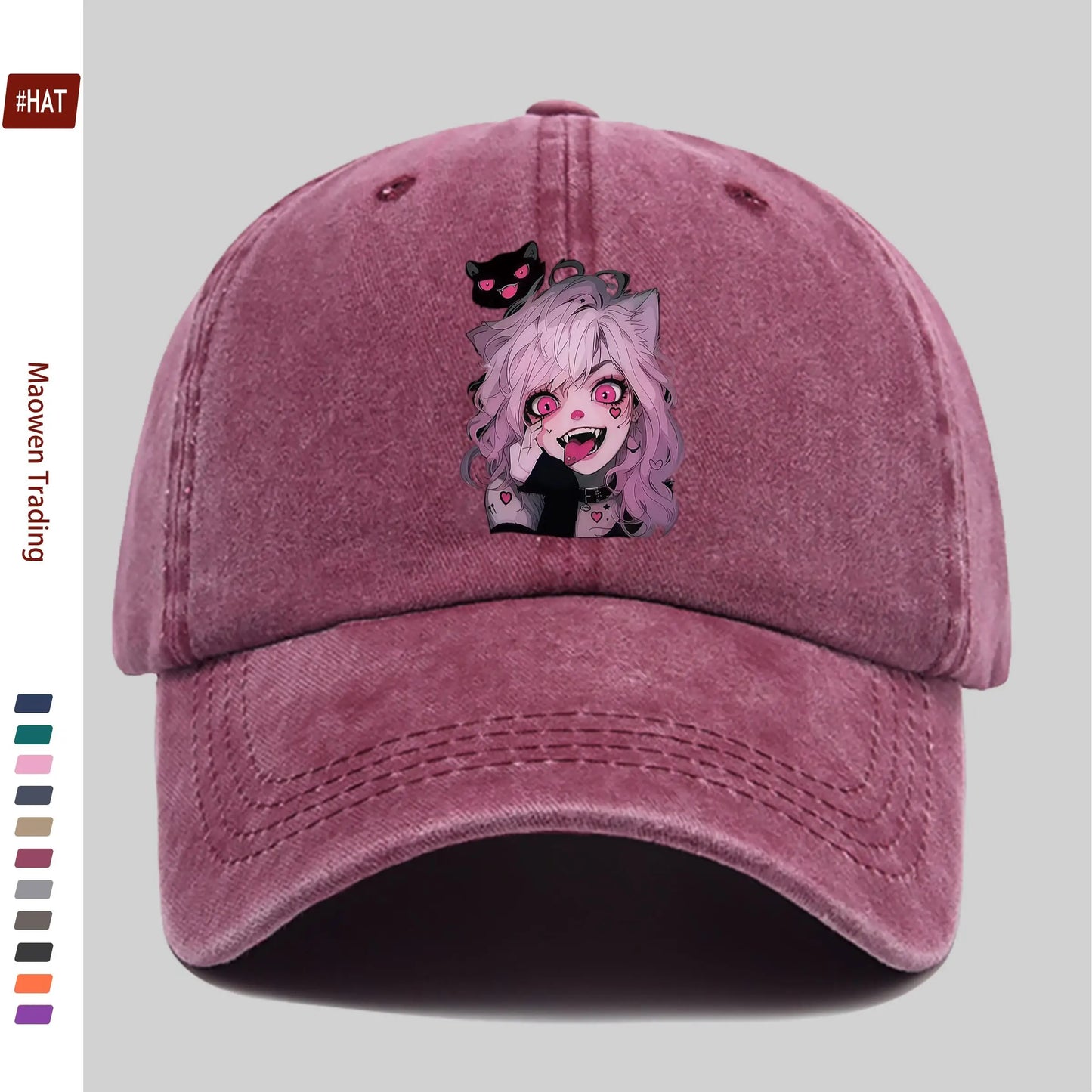 Anime Little Demon Cute Printed Pattern Baseball Cap