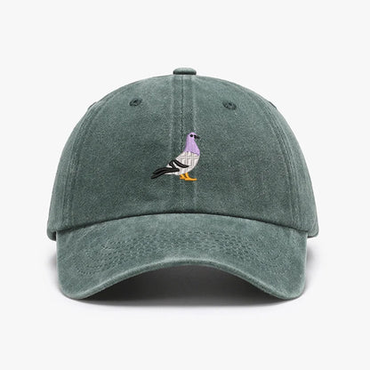 Embroidery Pigeon Spring Vintage Baseball Caps Men Women