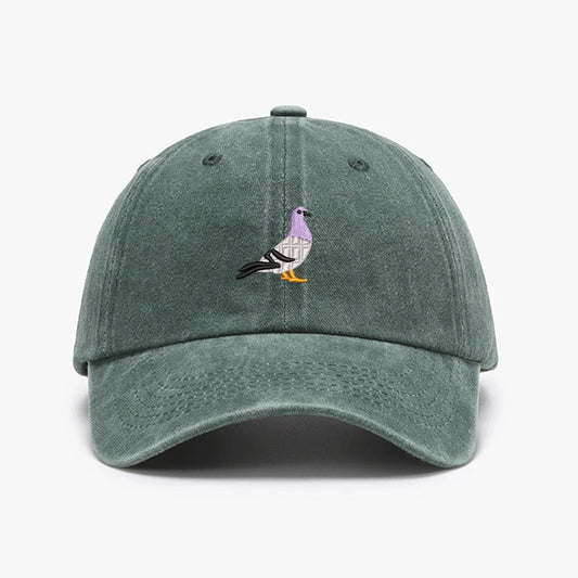 Embroidery Pigeon Spring Vintage Baseball Caps Men Women