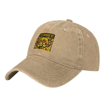 Demon Slayer Baseball Caps Casual Denim Washed Kamado