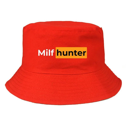 Milf Hunter Bucket Hat Summer Funny Foldable Bucket Hat Man Women