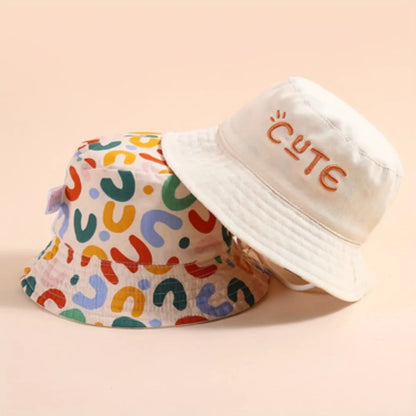 Summer Bucket Hat Embroidered Double-Layer Fabric