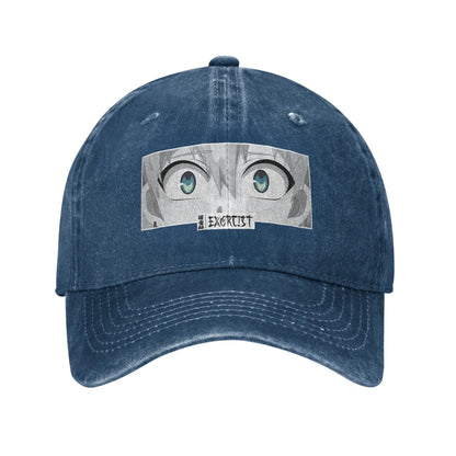 Exorcist Anime Eyes Monochrome Japanese Cozy Manga Fashion Baseball Cap