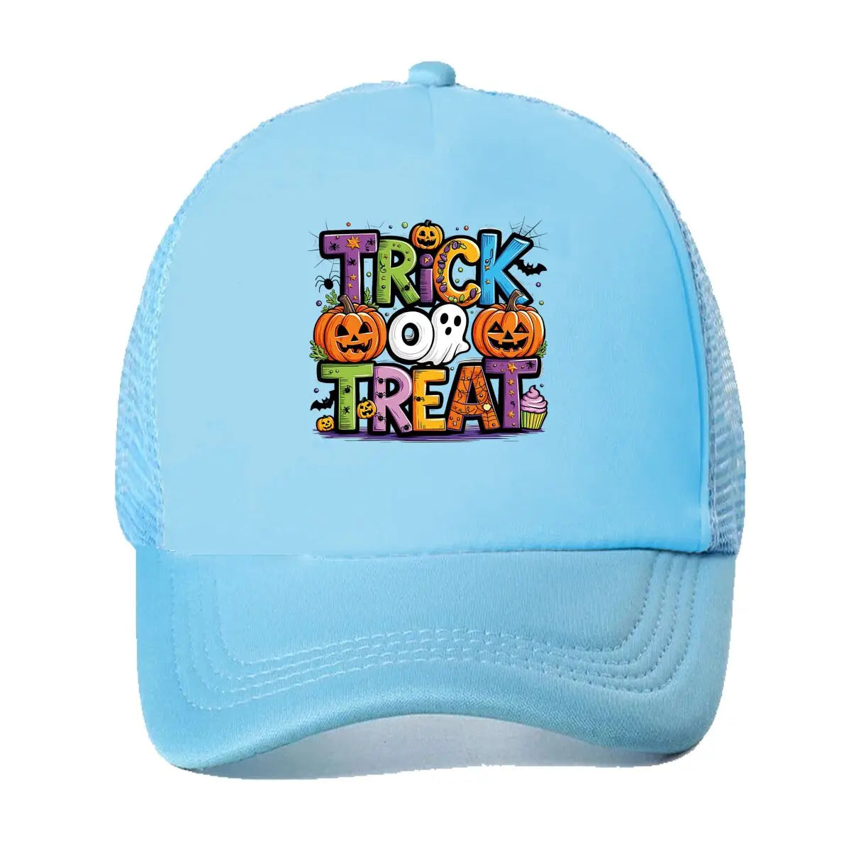 Trick Or Treat Halloween Graphic 2026 Mesh Baseball Cap