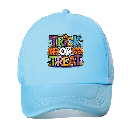Trick Or Treat Halloween Graphic 2026 Mesh Baseball Cap