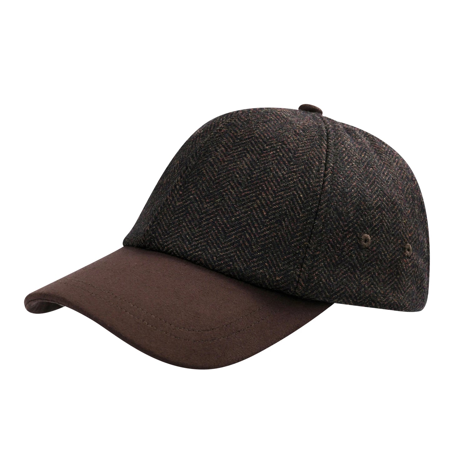 Wool Tweed Baseball Cap Casual Style Soft Unstructured Hat