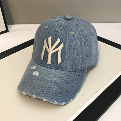 New Unisex Letter Embroidery Washed Cowboy Baseball Caps