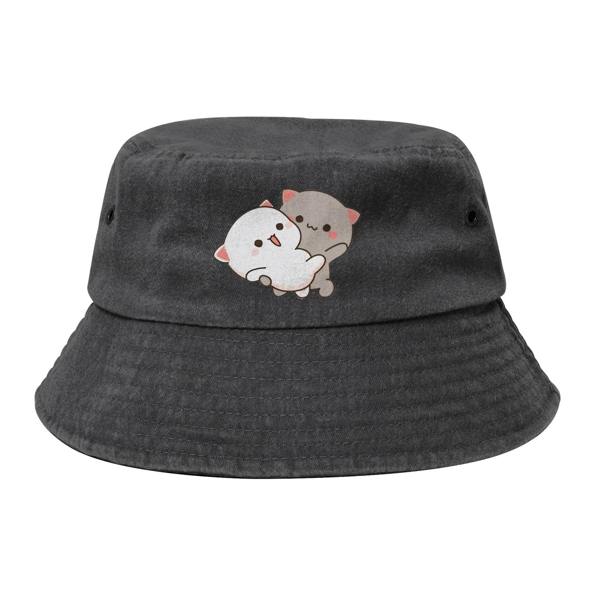 Peach And Goma Love Call Bucket Hat Vocation Mochi Cat
