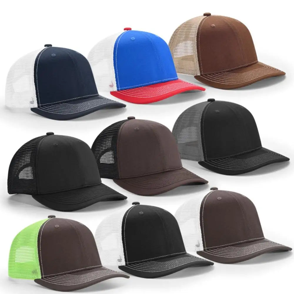 Hot Sale Unisex Cap Slight Curved Brim Style Trucker Hat  Men & Women