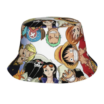 Unisex Bucket Hats One Piece Luffy Japanese Anime