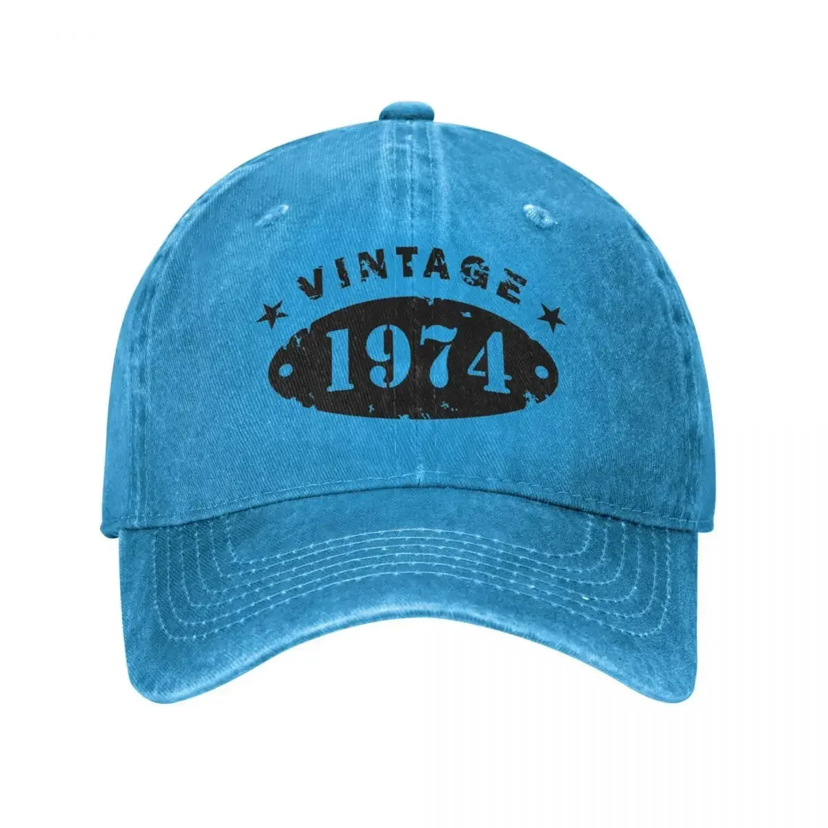 50 Years Old Retro 1974 People Baseball Caps Merchandise Classic Distressed Denim Washed