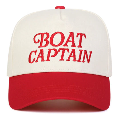 BOAT CAPTAIN Letter Embroidery Baseball Caps