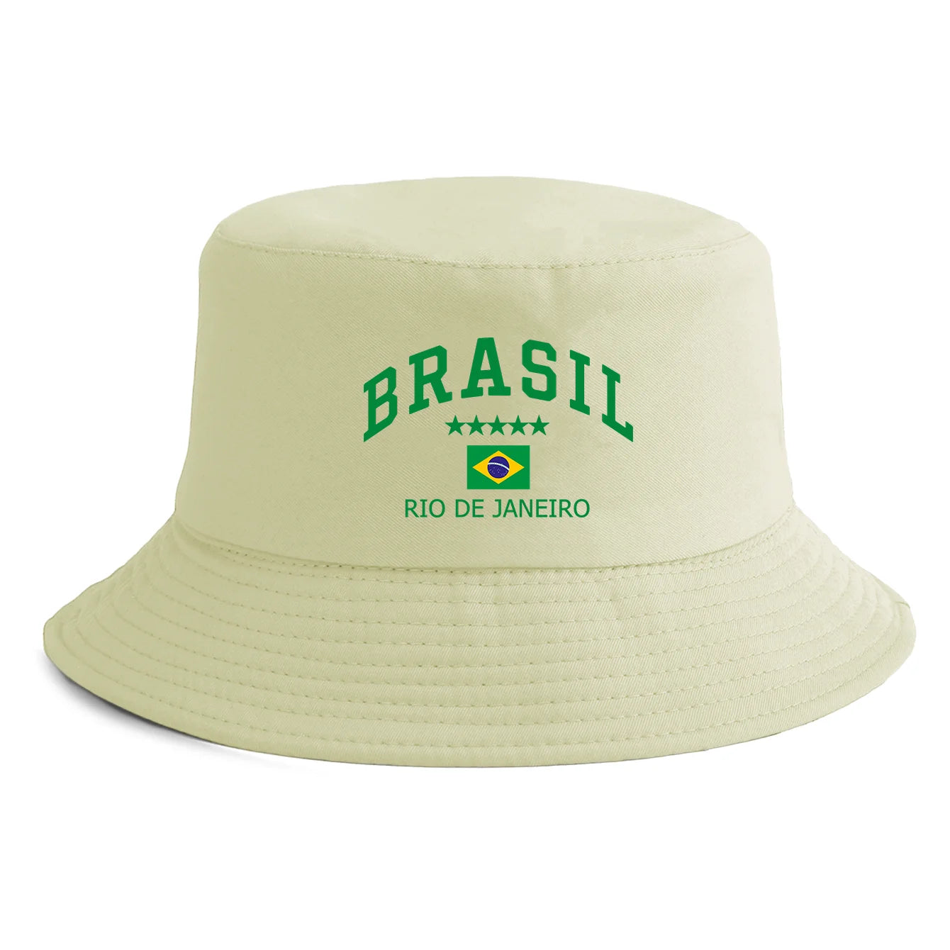 Unisex Brasil Rio de Janeiro Flag Print Bucket Hat