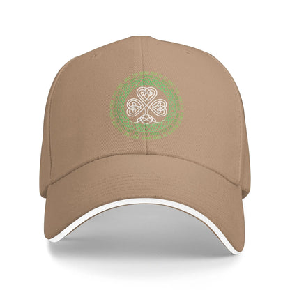Irish Blessing Celtic Knot 4 Leaf Clover Luck Patricks Day Baseball Cap