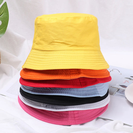 Cotton Summer Foldable Bucket Hat Unisex Women